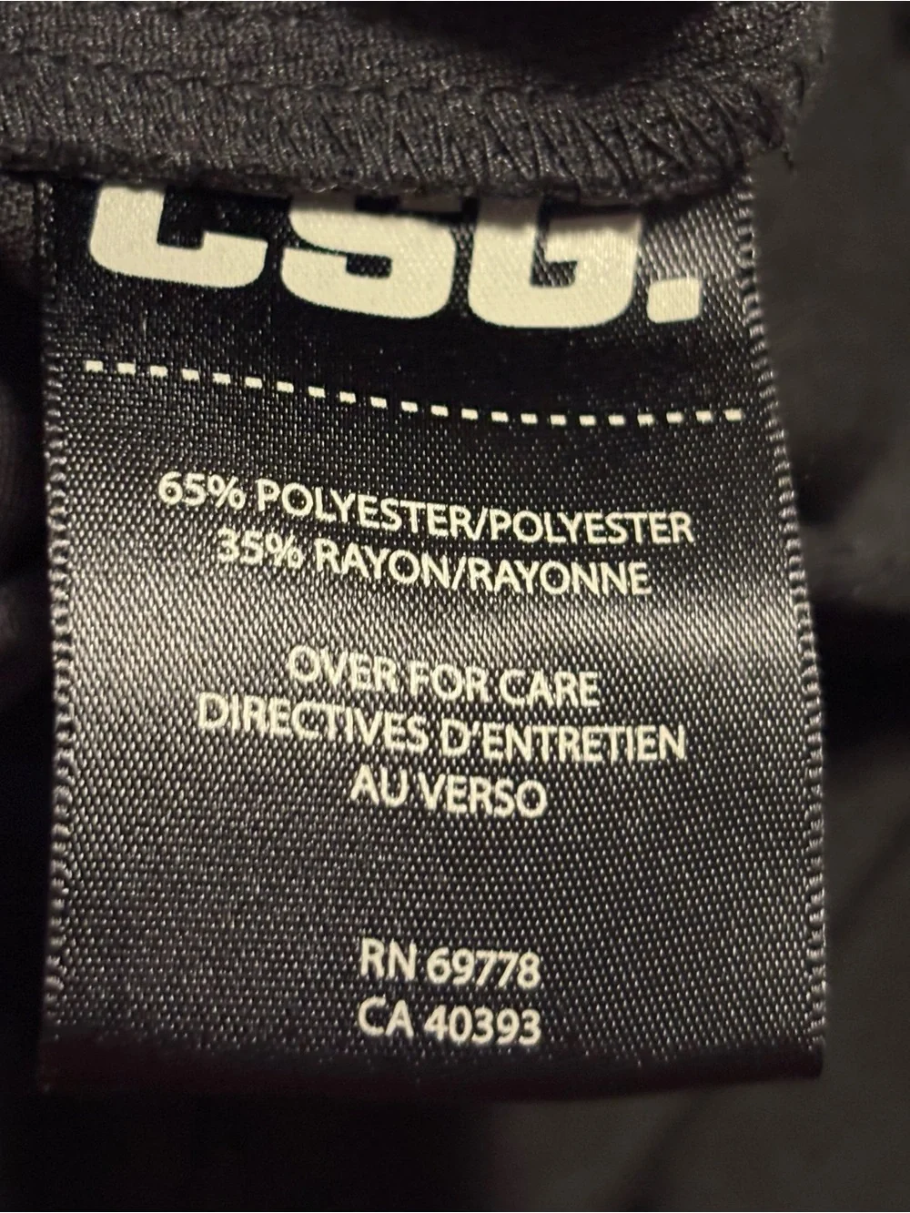 CSG Men’s 34 Flat Front Chino Shorts Black